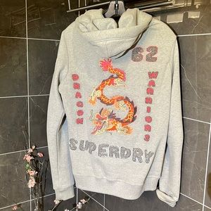 Superdry Luxe Collection hand embellished hoodie “Dragon Warriors”
